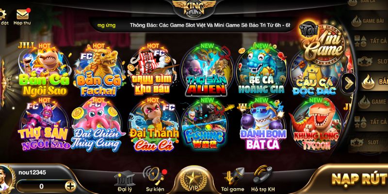 KINGFUN Thiên Đường Game Bài Đổi Thưởng 29 Bắn cá săn xu cực chất